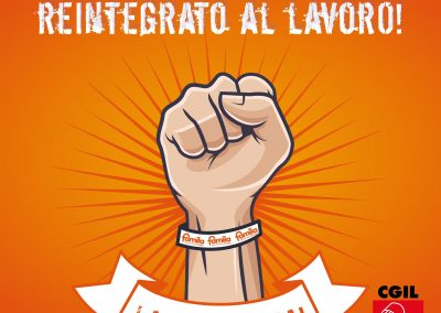 Licenziato a 17 mesi dalla pensione, reintegrato al lavoro grazie alla CGIL e alla FILCAMS!